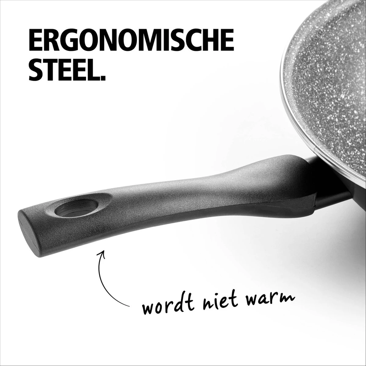 BRABANTIA LIVING Koekenpan - Ø 20 Cm - Antiaanbak - Inductie - Zwart 3 BRABANTIA LIVING Koekenpan - Ø 20 Cm - Antiaanbak - Inductie - Zwart - Afbeelding 3