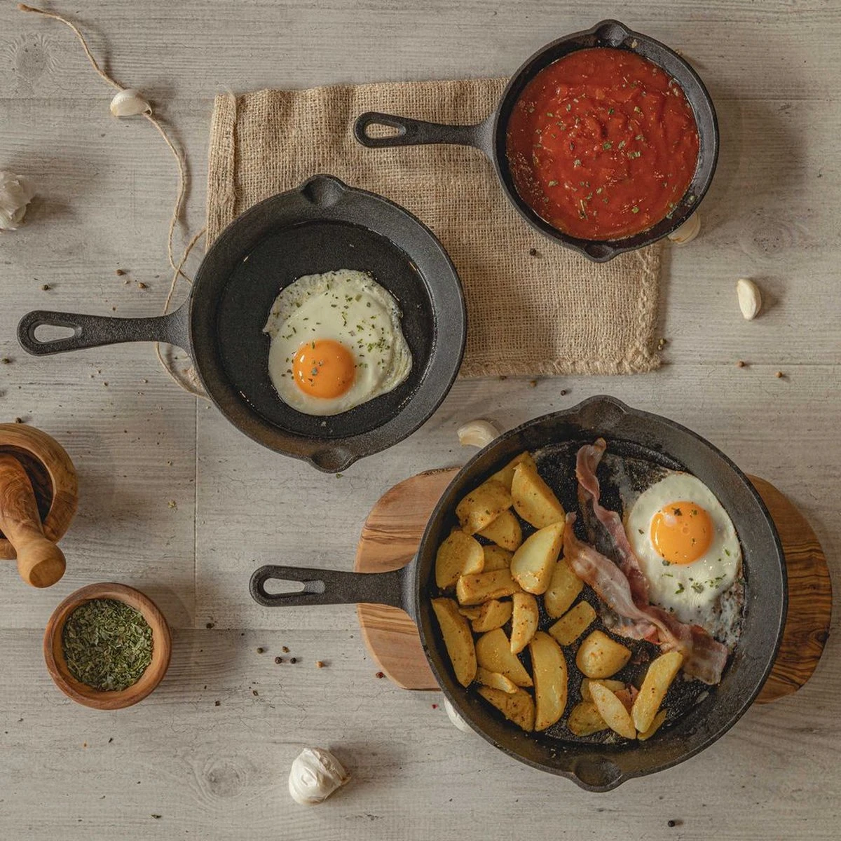 Blackwell Koekenpannenset - Gietijzer - ø 16, 20 En 25 Cm - Zonder Anti-aanbaklaag 10 Blackwell Koekenpannenset - Gietijzer - ø 16, 20 En 25 Cm - Zonder Anti-aanbaklaag - Afbeelding 10