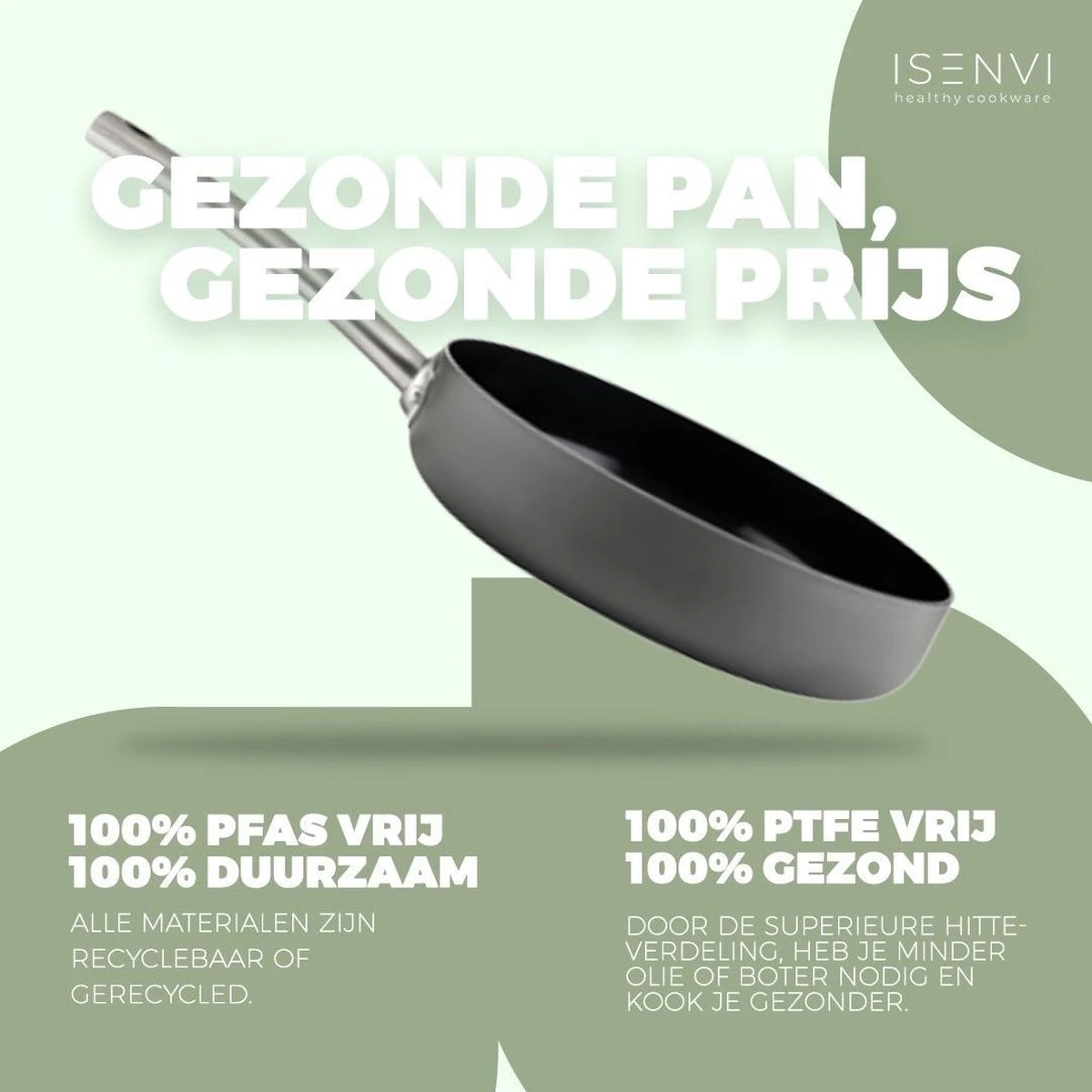 ISENVI Avon Combideal - Keramische Koekenpannen - Ergo Grepen 4 ISENVI Avon Combideal - Keramische Koekenpannen - Ergo Grepen - Afbeelding 4