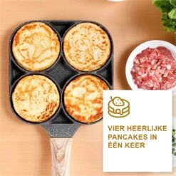 Alora 4-Delige Pannenkoekenpan - Pannenkoeken Maker - Cakemaker - Omeletpan - Omeletmaker - Eierpan - Koekjes Maker - 4-in-1 Pannenset -PannenPunt Aanbiedingen Winkel 1200x1200 925