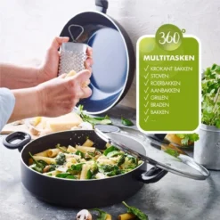 Greenpan Torino Keramische Hapjespan - 28 Cm - Met Glazen Deksel -PannenPunt Aanbiedingen Winkel 1200x1200 968