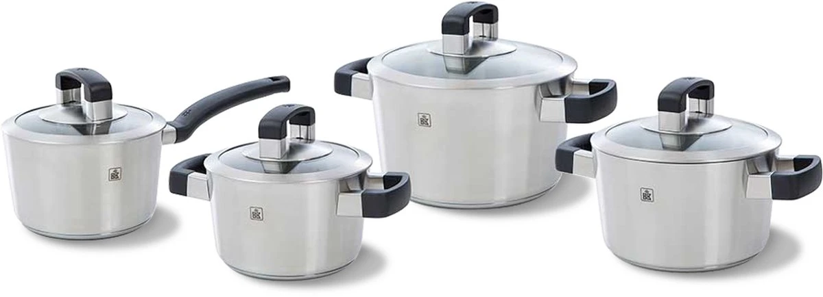 BK Conical Cool Glas Pannenset - 4-delig - RVS - Glazen Deksel - Inductie 12 BK Conical Cool Glas Pannenset - 4-delig - RVS - Glazen Deksel - Inductie - Afbeelding 12