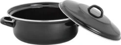 Lite-Body - Emaille - Magnus Braadpan 24cm/2,5l Met Deksel - Zwart - Inductie -PannenPunt Aanbiedingen Winkel 1200x452 5