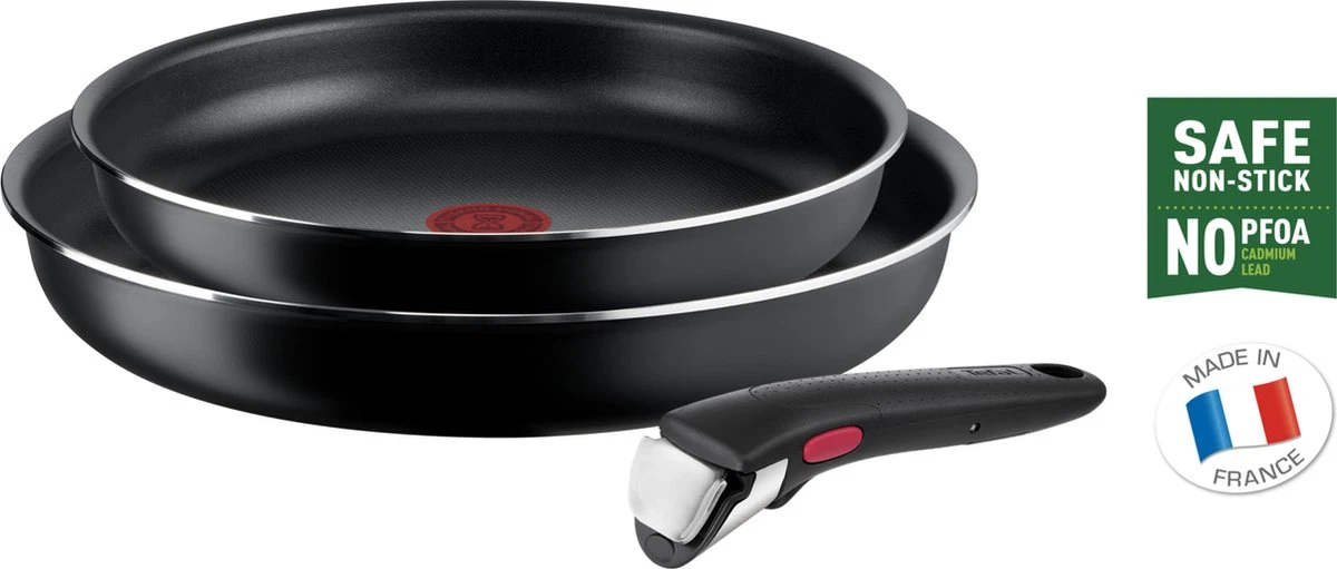 Tefal Ingenio Easy Cook & Clean - Pannenset - 3-delig - Niet Geschikt Voor Inductie 2 Tefal Ingenio Easy Cook & Clean - Pannenset - 3-delig - Niet Geschikt Voor Inductie - Afbeelding 2