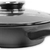 Merkloos Keukenpan Met Deksel En Heeft Een Diameter Van Ø 28 Cm - Luxe Hapjespan Keukenpan Van 28cm Anti-aanbaklaag - Handvat Zwart - Pan Met Deksel