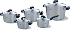 BK Conical Cool Pannenset - 5-delig - RVS - Geschikt Voor Alle Warmtebronnen -PannenPunt Aanbiedingen Winkel 1200x525