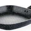 Westinghouse Grillpan - Ø 28 Cm - Zwart Marmer - Geschikt Voor Alle Warmtebronnen Inclusief Inductie - Steakpan Met Antiaanbaklaag- Aluminium