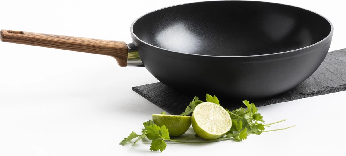 Gero Mark Wok Ø 28 Cm - Aluminium - Inductie - PFAS-vrij 4 Gero Mark Wok Ø 28 Cm - Aluminium - Inductie - PFAS-vrij - Afbeelding 4