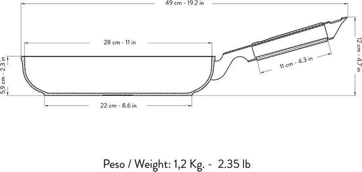 Primecook - Koekenpan - Ø 28 Cm - PFAS-vrij - Inductie - Veilige En Slijtvaste Ecoshield Antiaanbaklaag 3 Primecook - Koekenpan - Ø 28 Cm - PFAS-vrij - Inductie - Veilige En Slijtvaste Ecoshield Antiaanbaklaag - Afbeelding 3