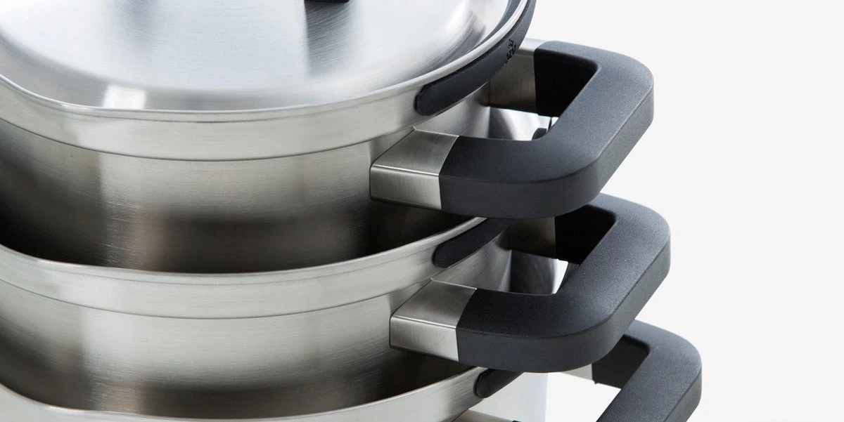 BK Flow Cool Pannenset - 9-delig - Veilig Afgietsysteem - Inductie 3 BK Flow Cool Pannenset - 9-delig - Veilig Afgietsysteem - Inductie - Afbeelding 3