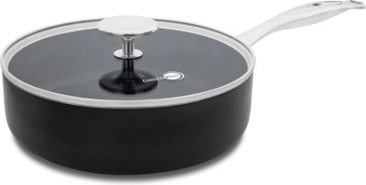 GreenPan Brussels Hapjespan Met Deksel - Ø24 Cm - Keramisch - Inductie 1 GreenPan Brussels Hapjespan Met Deksel - Ø24 Cm - Keramisch - Inductie