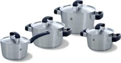 BK Conical Cool Pannenset - 4-delig - RVS – Geschikt Voor Alle Warmtebronnen -PannenPunt Aanbiedingen Winkel 1200x621 1