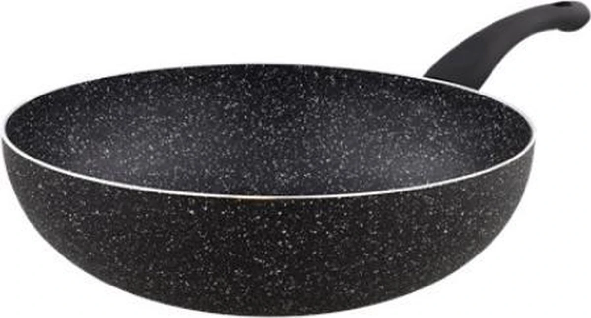Granite Stone Wokpan - Ø 28cm– PFOA-vrij – Aluminium – Drielaag Coating – 3-laags Antiaanbaklaag – Elegant – Koken – Wokken – Gourmetten – Cadeau- Keuken – Gas – Elektrisch - Keramisch En Inductie – Wok Pan 1 Granite Stone Wokpan - Ø 28cm– PFOA-vrij – Aluminium – Drielaag Coating – 3-laags Antiaanbaklaag – Elegant – Koken – Wokken – Gourmetten – Cadeau- Keuken – Gas – Elektrisch - Keramisch En Inductie – Wok Pan