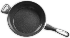 Merkloos Keukenpan Met Deksel En Heeft Een Diameter Van Ø 28 Cm - Luxe Hapjespan Keukenpan Van 28cm Anti-aanbaklaag - Handvat Zwart - Pan Met Deksel -PannenPunt Aanbiedingen Winkel 1200x658