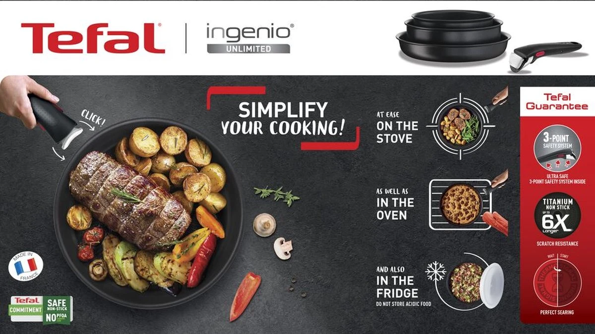 Tefal Ingenio Unlimited - Koekenpan - Ø28 Cm 7 Tefal Ingenio Unlimited - Koekenpan - Ø28 Cm - Afbeelding 7