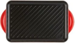 Le Creuset - Gietijzeren Grillplaat - 32x22cm - Kersenrood -PannenPunt Aanbiedingen Winkel 1200x685 3