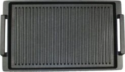Eurolux Grillplaat Met Grepen - 41 X 24 X 2.5 Cm - Zwart - Aluminium - Geschikt Voor Alle Warmtebronnen -PannenPunt Aanbiedingen Winkel 1200x689 1