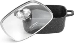 Edënbërg Stonetec Line - 8-delige Luxe Pannenset Van Gesmeed Aluminium - Zwart -PannenPunt Aanbiedingen Winkel 1200x694