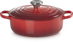 Le Creuset - Gietijzeren - Lage Braadpan - 24cm - Kersenrood -PannenPunt Aanbiedingen Winkel 1200x695 5