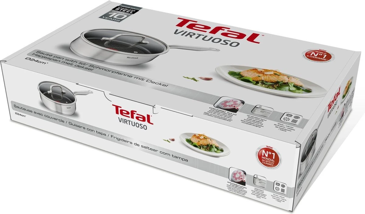 Tefal Virtuoso Hapjespan - Ø 24cm + Deksel 12 Tefal Virtuoso Hapjespan - Ø 24cm + Deksel - Afbeelding 12
