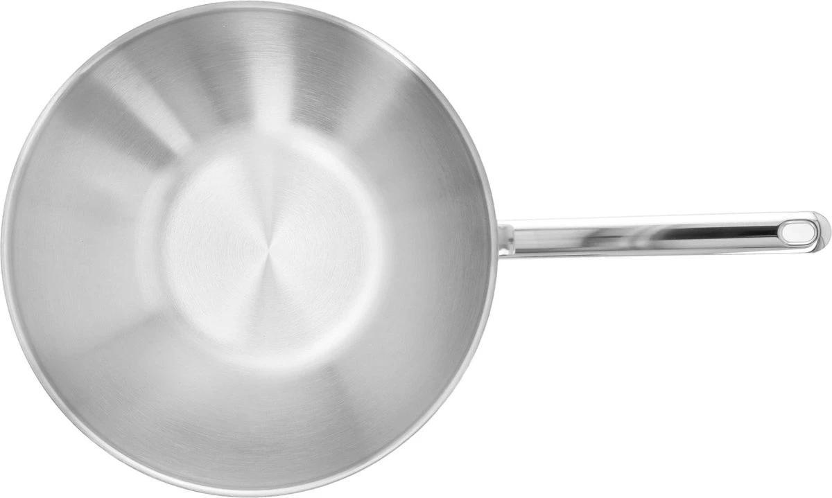 Demeyere Senses 5 RVS Wokpan - Inductie - 30 Cm – PTFE En PFAS Vrij 2 Demeyere Senses 5 RVS Wokpan - Inductie - 30 Cm – PTFE En PFAS Vrij - Afbeelding 2