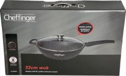 Cheffinger Wokpan Met Deksel - 32cm - Zwart - Pan - Keukenaccessoires 13 Cheffinger Wokpan Met Deksel - 32cm - Zwart - Pan - Keukenaccessoires -PannenPunt Aanbiedingen Winkel 1200x730 2