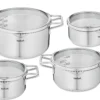 Tefal Nordica Pannenset 4 Delig - Steelpan Ø16 Cm & Kookpan Ø 18 + Ø 20 + Ø 24 Cm
