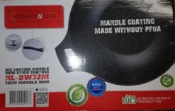 Royalty Line Marble Coating Wok - Met Glazen Deksel - Zwart - 30 Cm -PannenPunt Aanbiedingen Winkel 1200x763 3