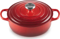 Le Creuset - Gietijzeren - Lage Braadpan - 24cm - Kersenrood -PannenPunt Aanbiedingen Winkel 1200x785 3