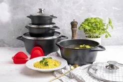 Smile - 8 Delige Pannenset - Antiaanbaklaag - Vaatwasser Bestendig - Geschikt Voor Iedere Kookplaat - MGK-18 - Zwart 15 Smile - 8 Delige Pannenset - Antiaanbaklaag - Vaatwasser Bestendig - Geschikt Voor Iedere Kookplaat - MGK-18 - Zwart -PannenPunt Aanbiedingen Winkel 1200x800 237