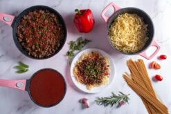 Royalty Line Inductie Pannenset - Luxe 14-delige Pannenset Marmeren Coating - Pannen Met Afneembare Handvaten - Oven-Ready - PFAS-Vrij - Voor Alle Warmtebronnen - Afneembare Koudgrepen - Antiaanbaklaag - Koekenpan Met Glazen Deksels - Roze -PannenPunt Aanbiedingen Winkel 1200x800 240