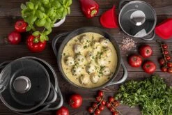 Smile 10-Delige Pannenset - Anti Aanbaklaag - Vaatwasser Bestendig - Zwart - MGK-17 -PannenPunt Aanbiedingen Winkel 1200x800 252