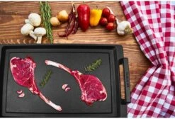 Eurolux Teppanyaki Plaat Met Grepen - 41 X 24 X 2.5 Cm - Zwart - Aluminium - Geschikt Voor Alle Warmtebronnen -PannenPunt Aanbiedingen Winkel 1200x815 4