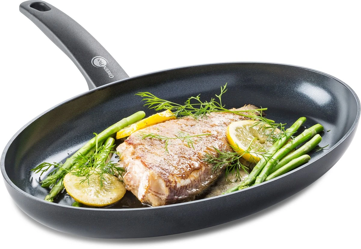 GreenPan Cambridge Vispan 32cm - Zwart - Inductie - PFAS-vrij 2 GreenPan Cambridge Vispan 32cm - Zwart - Inductie - PFAS-vrij - Afbeelding 2