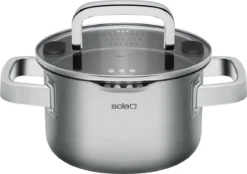 Sola Pannenset Juvia - 4 Delig - Ø 16,16,18,20 Cm - Zilver - RVS - Sandwichbodem -PannenPunt Aanbiedingen Winkel 1200x845