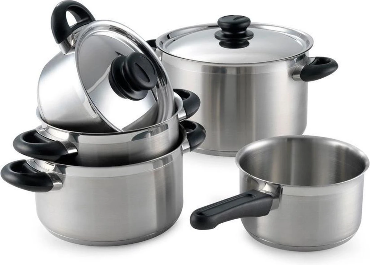 BK Karaat+ Pannenset - 5-delig - RVS – Geschikt Voor Alle Warmtebronnen 1 BK Karaat+ Pannenset - 5-delig - RVS – Geschikt Voor Alle Warmtebronnen
