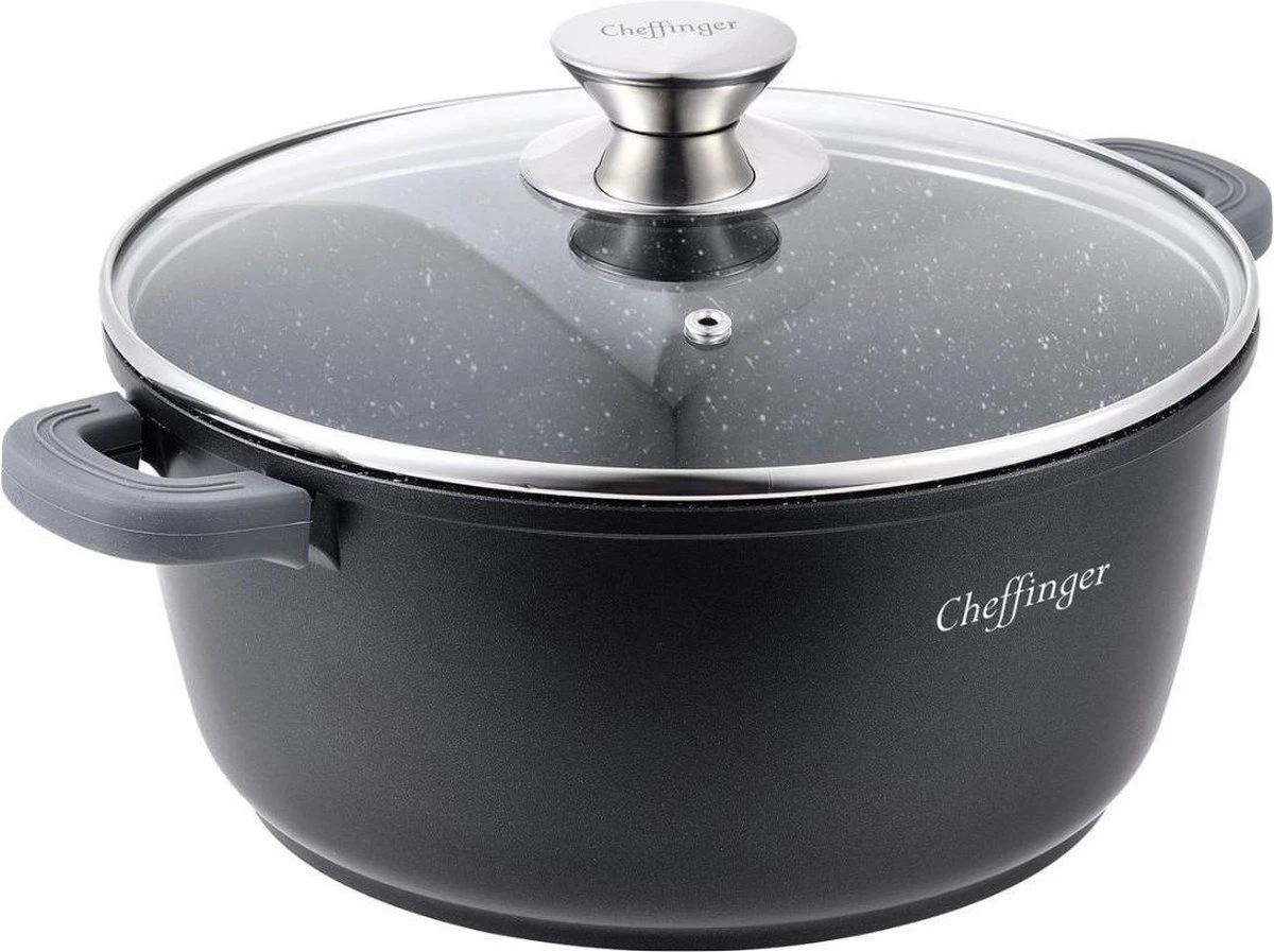 Cheffinger 28cm Kookpot / Braadpan - CF-DC28 2 Cheffinger 28cm Kookpot / Braadpan - CF-DC28 - Afbeelding 2