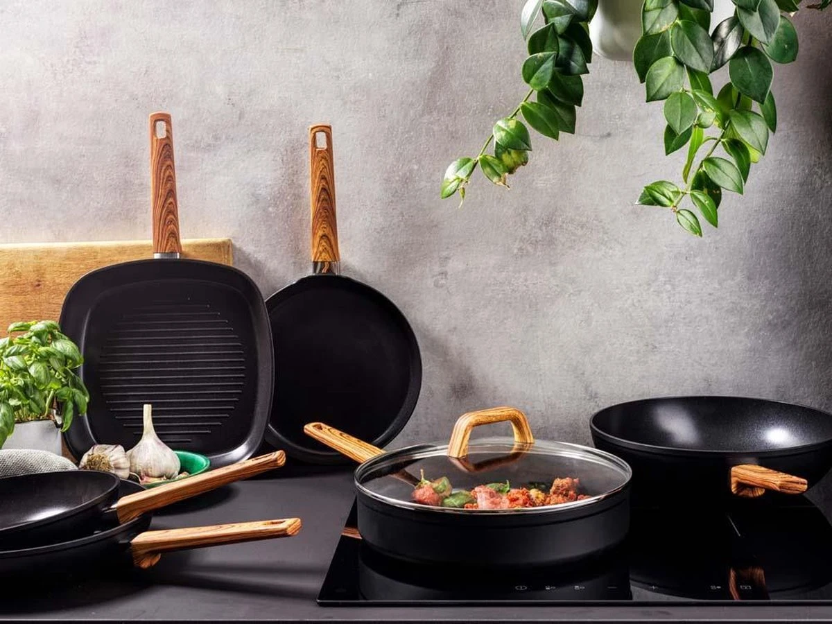 Gero Mark Wok Ø 28 Cm - Aluminium - Inductie - PFAS-vrij 5 Gero Mark Wok Ø 28 Cm - Aluminium - Inductie - PFAS-vrij - Afbeelding 5
