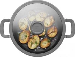 BergHOFF Leo Hapjespan Stone - 28 Cm - Met Glazen Deksel 6 BergHOFF Leo Hapjespan Stone - 28 Cm - Met Glazen Deksel -PannenPunt Aanbiedingen Winkel 1200x904 2