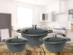 Cheffinger Steelpan Set 6-delig - 20-24-28cm - Zwart -PannenPunt Aanbiedingen Winkel 1200x914 6