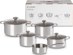 LE CREUSET - RVS Plus - Pannenset 5-delig -PannenPunt Aanbiedingen Winkel 1200x915 1