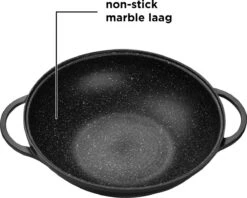 BIKO - Wokpan Ø 36 Cm - Marmeren Coating - Glazen Deksel - Wadjan - Zwart 9 BIKO - Wokpan Ø 36 Cm - Marmeren Coating - Glazen Deksel - Wadjan - Zwart -PannenPunt Aanbiedingen Winkel 1200x960 1