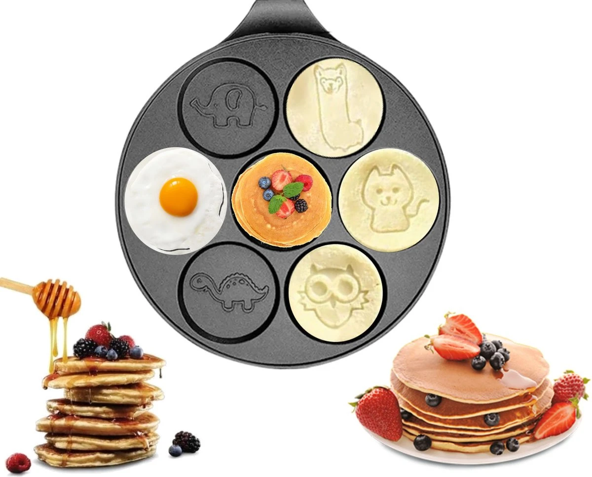 Pancake Pan Met Dierlijke Vormen - Pannenkoekenpan - Crêpemaker - Pancakes Set 5 Pancake Pan Met Dierlijke Vormen - Pannenkoekenpan - Crêpemaker - Pancakes Set - Afbeelding 5