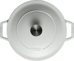 MOA Gietijzeren Braadpan - Inhoud 5,7 Liter - 26CM - Rond - Alle Warmtebronnen - Ook Voor Inductie - Gewicht 5,8 Kg - Wit - C26W -PannenPunt Aanbiedingen Winkel 1200x981