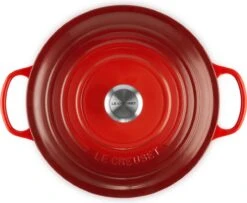 Le Creuset Braadpan Signature Kersenrood - ø 28 Cm / 6.7 Liter -PannenPunt Aanbiedingen Winkel 1200x988 3