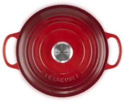 Le Creuset - Gietijzeren - Lage Braadpan - 24cm - Kersenrood -PannenPunt Aanbiedingen Winkel 1200x989 2