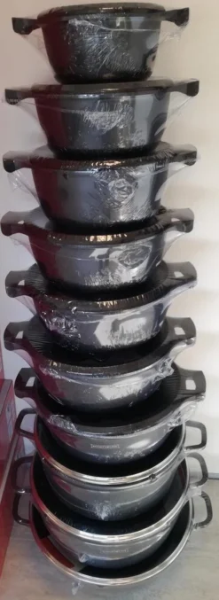 Royalty Line - Marble Soep/braadpan - Met Glazen Deksel Zwart - 20 CM. RL-BS20ML -PannenPunt Aanbiedingen Winkel 438x1200