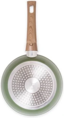 Just Vegan Koekenpan ECO Met Afneembaar Handvat 20 Cm Aluminium Groen -PannenPunt Aanbiedingen Winkel 651x1200