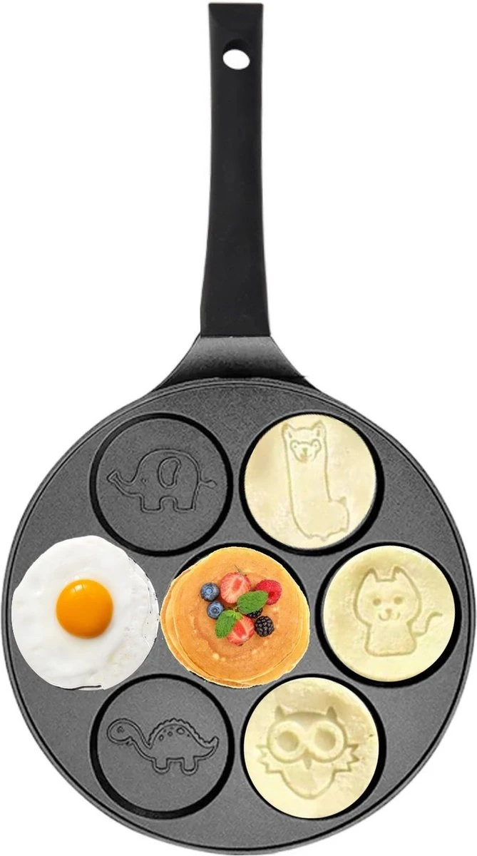 Pancake Pan Met Dierlijke Vormen - Pannenkoekenpan - Crêpemaker - Pancakes Set 2 Pancake Pan Met Dierlijke Vormen - Pannenkoekenpan - Crêpemaker - Pancakes Set - Afbeelding 2
