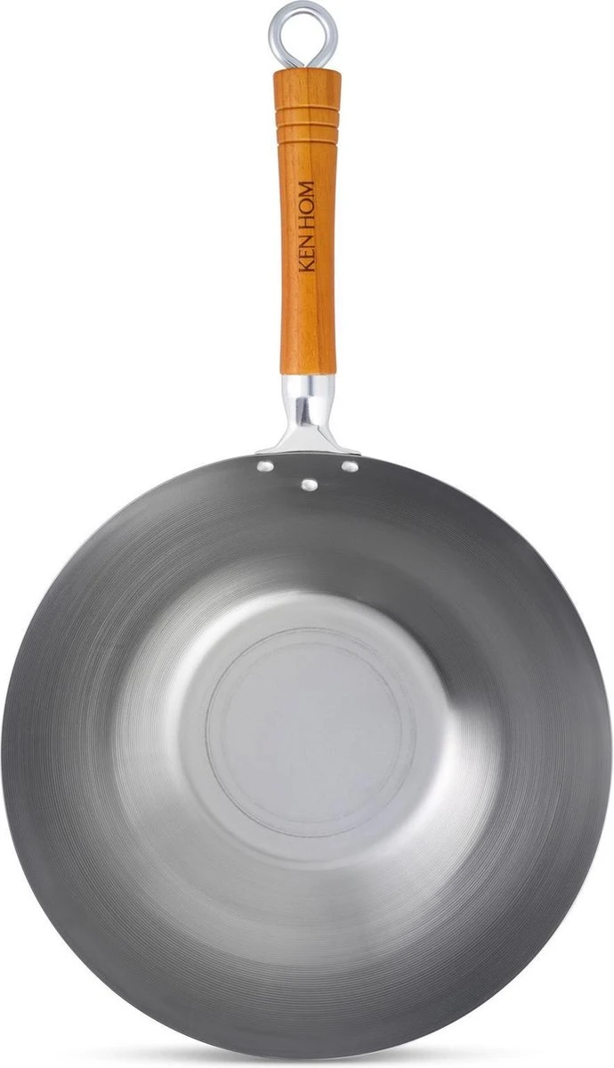Ken Hom Classic Wok - Ø 32cm In Koolstofstaal En Houten Greep 4 Ken Hom Classic Wok - Ø 32cm In Koolstofstaal En Houten Greep - Afbeelding 4
